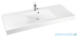 Marmorin Moira Bis 120 umywalka nablatowa 120 cm bez otworu biała 280120020010