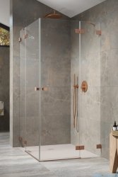 Radaway Essenza Pro Brushed Copper Kdd kabina 90x100cm szczotkowana miedź 10096090-93-01L/10096100-93-01R