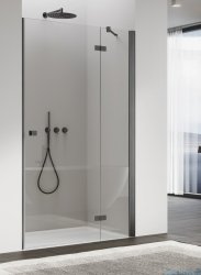 Ronal ANNEA AN13 Gunmetal szczotkowany Drzwi jednoczęściowe ze ścianką stałą w linii 80x200cm prawe grafit szczotkowany AN13D08002607