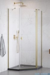 Radaway Nes Brushed Gold Ptj kabina pięciokątna 90x80cm prawa złoto szczotkowane 10052000-99-01R/10052300-99-01