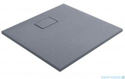 Oltens Bergytan brodzik kwadratowy 100x100 cm RockSurface szary beton 17102700
