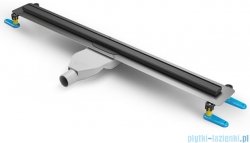 New Trendy Visio Slim Black odpływ liniowy z rusztem matowym w kolorze czarnym 100x3,2 cm OL-0080