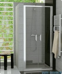 SanSwiss TOPP2 Drzwi 2-częściowe 80cm profil srebrny TOPP208000107