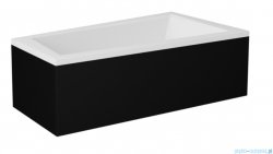 Besco Intima 160x90cm wanna asymetryczna prawa + obudowa CZARNY mat + CZARNY syfon #WAI-160-NPI/OAIT-160-NSC/19977