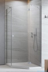 Radaway Essenza Ptj kabina pięciokątna 80x100cm prawa szkło przejrzyste 1385010-01-01R/1385054-01-01