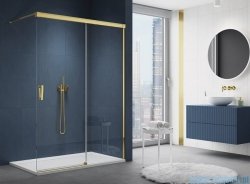 SanSwiss Cadura Gold Line kabina Walk in 150cm prawa ze ścianką przesuwną CAW2D1501207