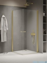 New Trendy New Soleo Light Gold 90x100x195 cm kabina złoty połysk/szkło przejrzyste K-1883
