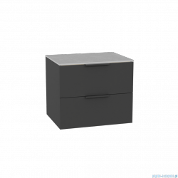 Excellent Tuto 2.0 szafka wisząca front gładki wysoki szary 60x50x46,5 cm blat jasny szary MLEX.2172.K.60.02SJ.GRGR