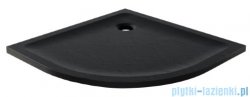 New Trendy Mild Stone Brodzik akrylowy półokrągły 90x90x4,5 cm czarny B-0580