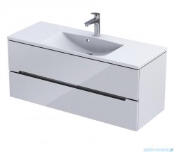 Oristo Silver Uni szafka podumywalkowa wisząca 120x50x46cm biały połysk OR33-SD2S-120-1-V3