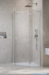 Radaway Essenza Ptj Brushed Nickel kabina pięciokątna 100x80cm prawa szczotkowany nikiel 1385010-91-01R/1385055-01-01