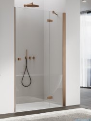 Ronal ANNEA AN13 Drzwi jednoczęściowe ze ścianką stałą w linii 100x200cm prawe miedź szczotkowana AN13D10002707