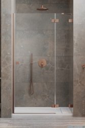 Radaway Essenza Pro Brushed Copper Dwj drzwi wnękowe 80cm prawe szczotkowana miedź 10099080-93-01R