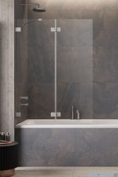 Radaway Essenza Pro Brushed Nickel Pnd II parawan nawannowy 130cm lewy szczotkowany nikiel 10102130-91-01L