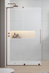Radaway Furo SL Brushed Copper kabina Walk-in 80x200cm lewa szczotkowana miedź 10306438-93-01L/10110394-01-01