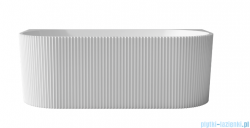 Besco Leya 150x75cm wanna wolnostojąca przyścienna ryflowana akrylowa + syfon klik-klak chrom #WAS-150-L