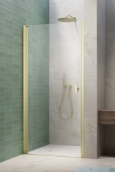 Radaway Nes Brushed Light Gold Dwj I Drzwi wnękowe 100cm lewe szczotkowane jasne złoto szkło przejrzyste 10026100-98-01L