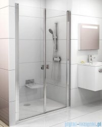 Ravak Chrome CSDL2 drzwi prysznicowe 120cm białe transparent 0QVGC10LZ1