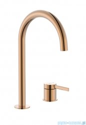 Roca Ona bateria umywalkowa sztorcowa dwuotworowa wysoka Rose gold (Everlux-PVD) A5A389ERG0