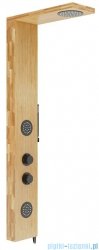 Corsan Balti panel prysznicowy z mieszaczem czarny drewno bambusowe B-001MBL