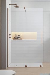 Radaway Furo Brushed Copper kabina Walk-in 150x200cm lewa szczotkowana miedź 10106788-93-01L/10110744-01-01