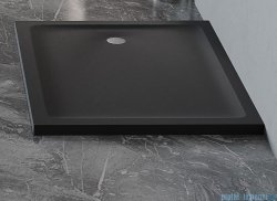 New Trendy Mild Satin Black Brodzik akrylowy prostokątny 100x80x4,5 cm czarny mat B-0675