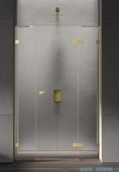 New Trendy Eventa Gold Shine drzwi wnękowe pojedyncze z dodatkową ścianką 110x200 cm przejrzyste prawe Złoty połysk EXK-4682