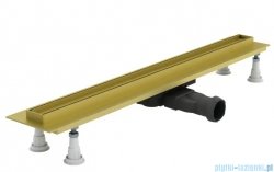 Schedpol Schedline Slight Line Low odpływ liniowy z maskownicą Slight Plate Gold do zabudowy płytkami 100x3,5cm SOLPLZ-100035LOW