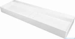 Deante Blur Umywalka granitowa nablatowa z maskownicą 120x40x12 alabaster CQB_AU2S