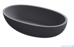 Riho Limited Escala owalna umywalka nablatowa 55x32x15 cm ANTARCYT MAT W030001080