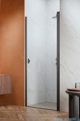 Radaway Nes Brushed GunMetal Dwj I Drzwi wnękowe 80 cm prawe grafit szczotkowany szkło przejrzyste 10026080-92-01R