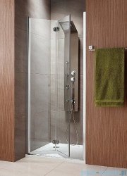Radaway Eos DWB Drzwi wnękowe 90 lewe szkło przejrzyste + brodzik Delos C + syfon 37803-01-01NL