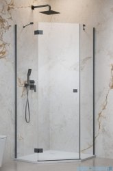 Radaway Essenza Brushed GunMetal Ptj kabina pięciokątna 80x80cm lewa szczotkowany grafit szkło przejrzyste 1385010-92-01L/1385049-01-01