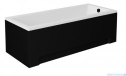 Besco Modern 180x80cm wanna prostokątna + obudowa CZARNY mat + syfon CZARNY #WAM-180-MO/#OAP-180UNIC/19977