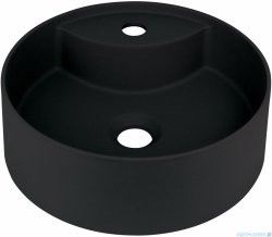 Deante SILIA Umywalka granitowa nablatowa z miejscem na baterię Ø36 nero CQS_NU4B