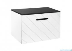Besco Floo szafka podumywalkowa lewa 80x50x40cm biała, uchwyt złoty SUF-854-BZL
