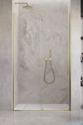Radaway Furo Brushed Gold DWJ drzwi prysznicowe 160cm lewe szczotkowane złoto 10107822-99-01L/10110780-01-01