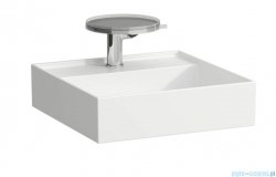 Laufen Kartell umywalka ścienna z ukrytym liniowym odpływem 46x46cm biały z powłoką LCC (LAUFEN Clean Coat) H8153314001111
