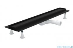 Schedpol Schedline Regular Line odpływ liniowy z maskownicą Plate Czarny Mat do zabudowy płytkami 100x8cm SOLPLC-100080