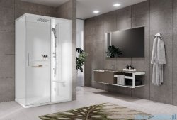Novellini Glax 2 2.0 kabina z hydromasażem 120x80 prawa total biała G222P129DT1-1UU