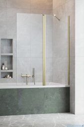 Radaway Nes Pnd II Brushed Gold parawan nawannowy 140cm prawy szczotkowane złoto 10009140-99-01R