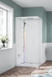 Novellini Glax 1 2.0 kabina z sauna parową 90x70 lewa biała G21A9070ST5-1UU