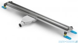 New Trendy Visio Slim odpływ liniowy z rusztem szczotkowanym w kolorze chrom 80x3,2 cm OL-0088