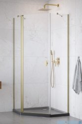 Radaway Nes Brushed Gold Ptj kabina pięciokątna 80x100cm lewa złoto szczotkowane 10052000-99-01L/10052400-99-01 