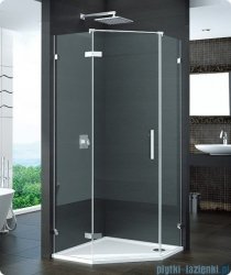 SanSwiss Pur PUR51 Drzwi 1-częściowe do kabiny 5-kątnej 45-100cm profil chrom szkło Satyna Lewe PUR51GSM11049