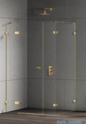 New Trendy Eventa Gold Shine kabina prysznicowa prostokątna 130x90x200 cm lewa przejrzyste Złoty połysk EXK-4782