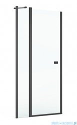 Roca Capital drzwi prysznicowe CZARNY MAT 140x200cm przejrzyste AM4614016M