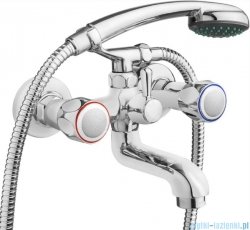 Deante Neo Teno bateria wannowa z kompletem natryskowym chrom BON 011D