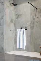 Radaway Modo New Black II z wieszakiem kabina Walk-in 120x200 czarny mat/szkło przejrzyste 389124-54-01W