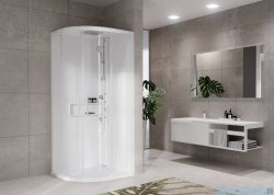 Novellini Glax 2 2.0 kabina z hydromasażem 90x90 total biała G22R90M1-1UU